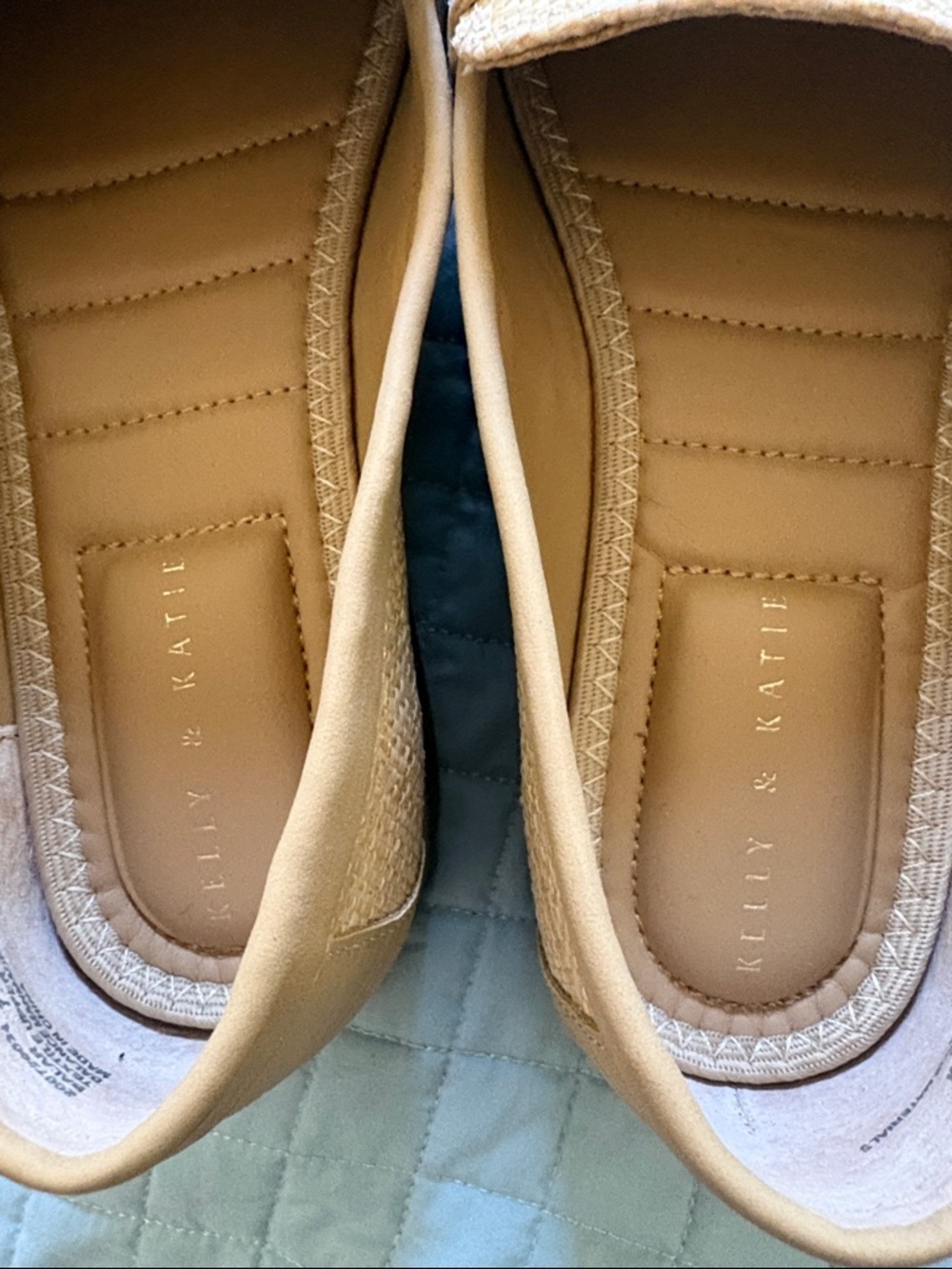 Kelly & Katie Natural Woven Penny Loafers - Picture 2 of 9